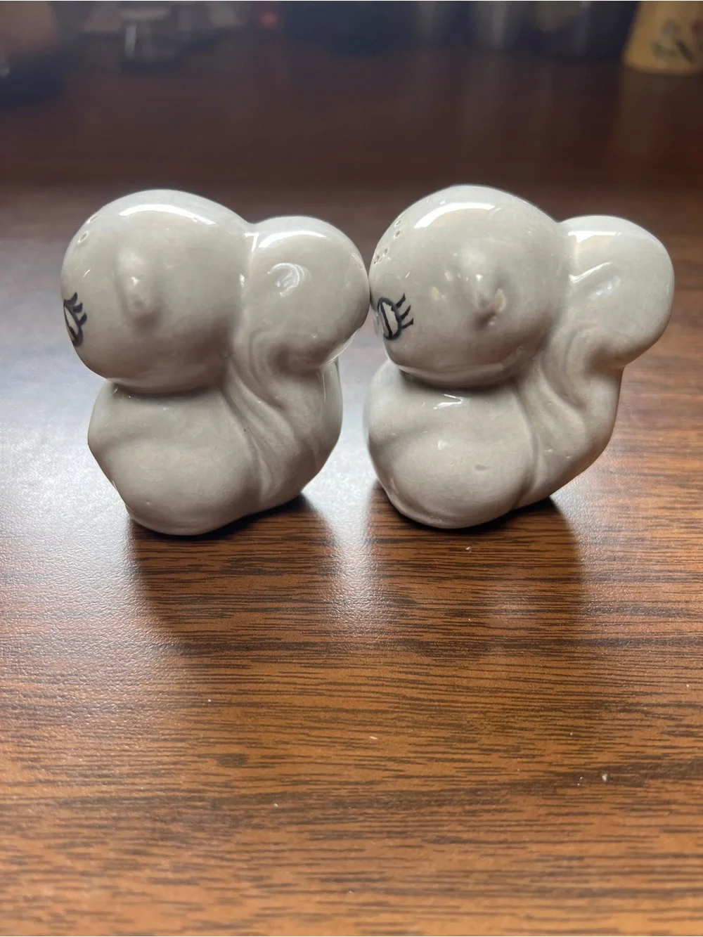 Vintage Ceramic Squirrel Salt and Pepper Shakers
